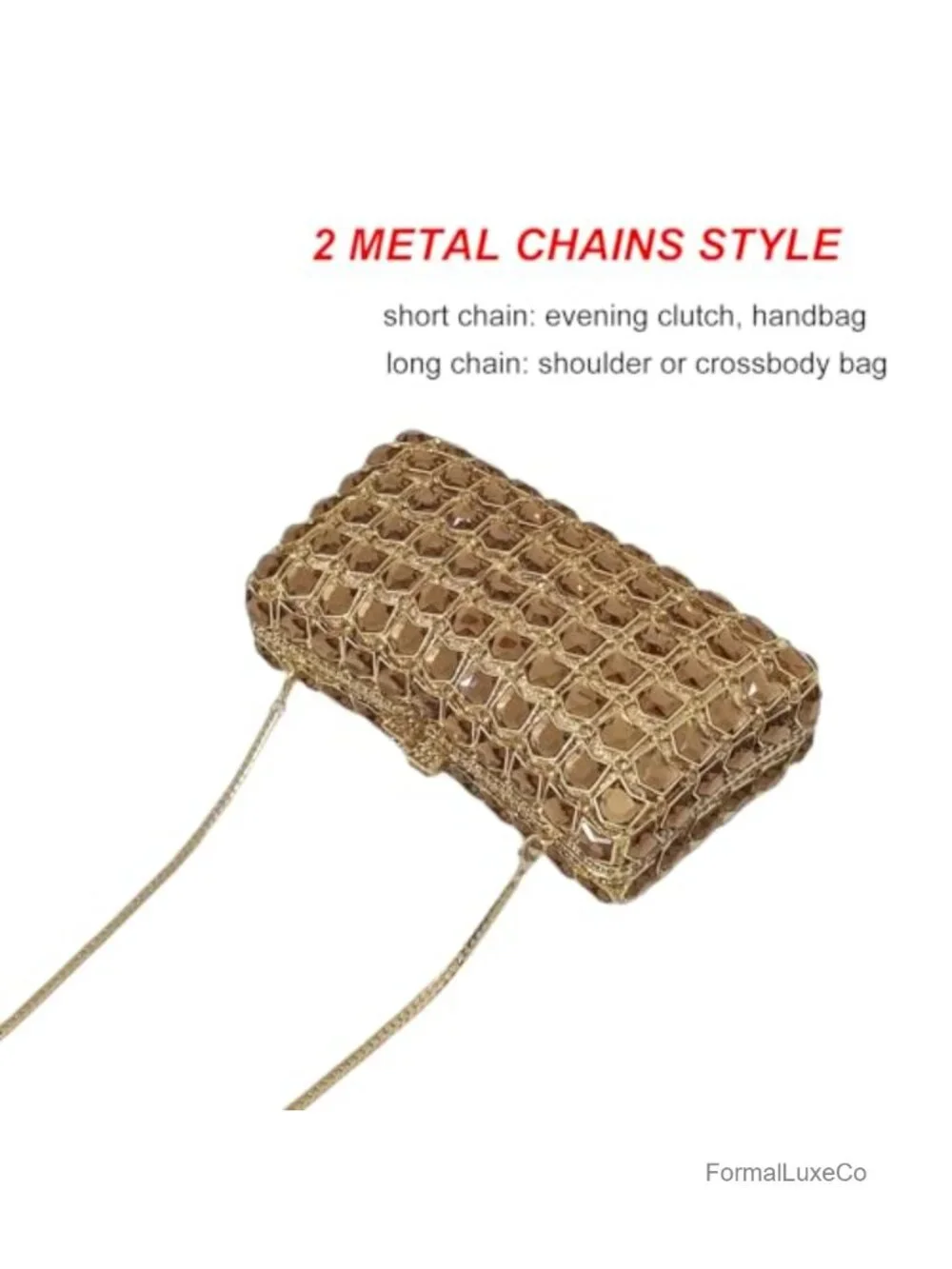 Rhinestone Crystal Clutch Evening Bag Prom Bridal Wedding Purse